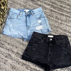 H&m jean high waisted shorts